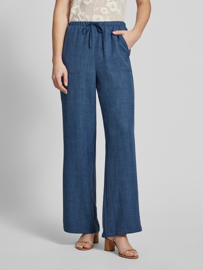 Vero Moda Regular Fit Weite Hose mit elastischem Bund Modell 'MELANEY' Blau 4