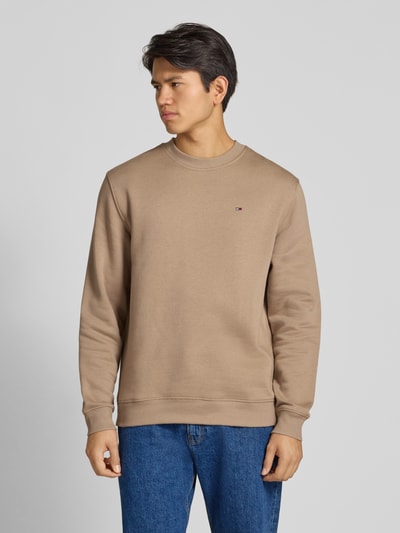 Tommy Jeans Regular Fit Sweatshirt aus Baumwoll-Mix Beige 4