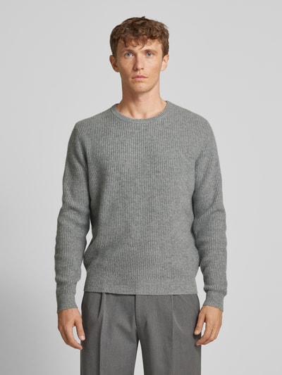 Fynch-Hatton Gebreide pullover met ronde hals Antraciet - 4