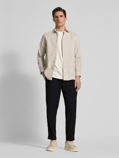 Antony Morato Tapered fit stoffen broek met elastische band Zwart - 1