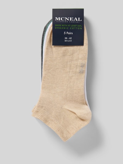 Produktfoto, Sneakersocken aus Baumwoll-Mix in 5er-Pack von MCNEAL, elastyczna mieszanka bawełny, elastyczne ściągacze, wyhaftowane logo