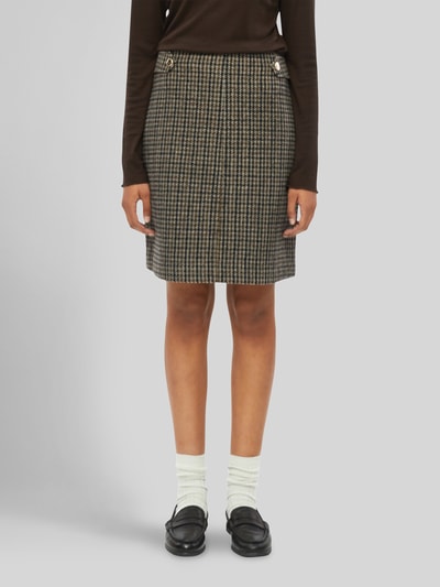 s.Oliver BLACK LABEL Mini-Rock aus Woll-Mix mit Knopfdetail Anthrazit 3