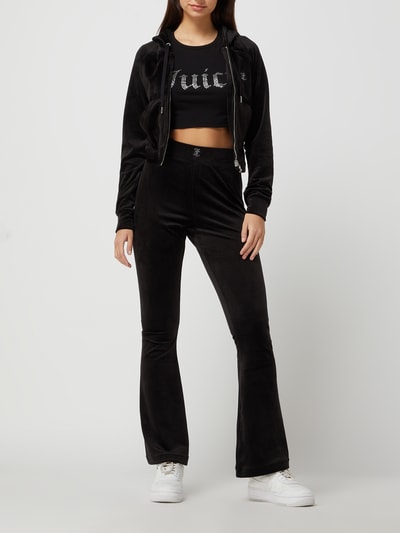 Juicy Couture Sweatjack met capuchon, model 'MADISON' Zwart - 1