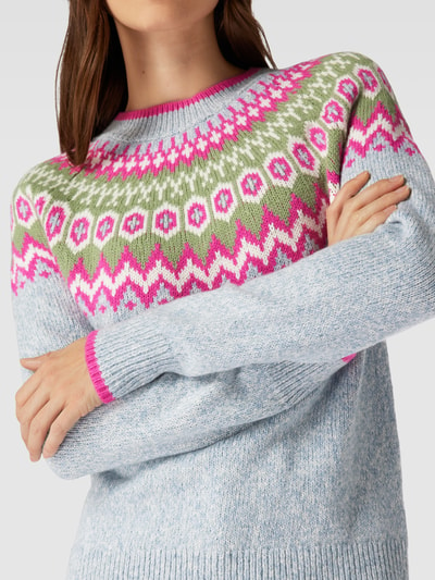 Montego Strickpullover mit Allover-Muster Modell 'Norweger' Bleu 3