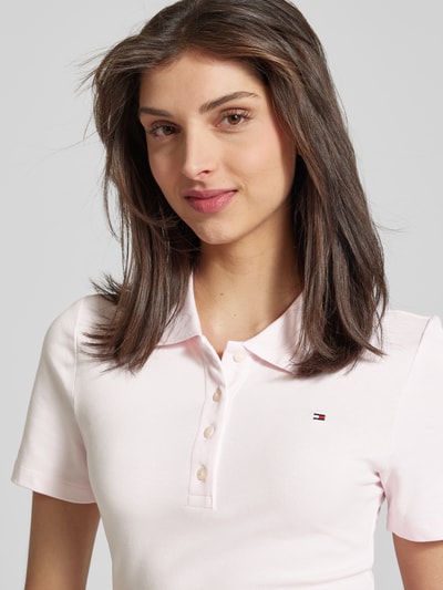 Tommy Hilfiger Knielange polo-jurk met logostitching, model '1985' Roze - 3