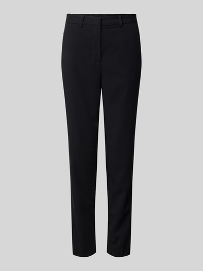 Stefanel Slim fit stoffen broek met ceintuurlussen, model 'NEW YORK' Zwart - 2