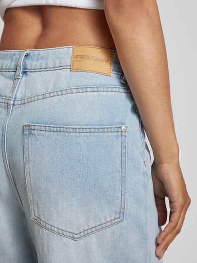 Review Jeans met wijde pijpen in used-look Lichtblauw - 3