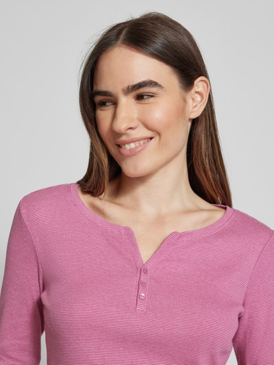 Tom Tailor Regular Fit Langarmshirt mit Bio-Baumwolle Pink 3