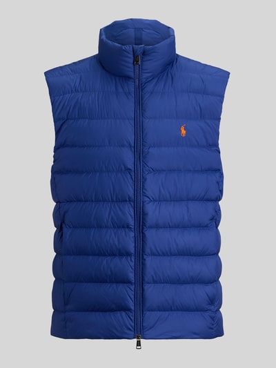 Produktfoto, Regular Fit Weste mit Logo-Stitching von Polo Ralph Lauren in kräftigem Blau, gesteppt mit glatter Textur, Herren Weste