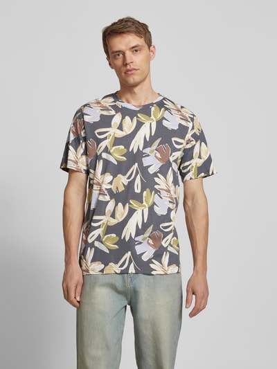 Jack & Jones T-Shirt mit Rundhalsausschnitt Modell 'VARENNA' Dunkelgrau 4