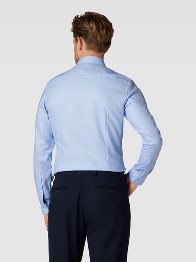 Jake*s Slim Fit Businesshemd mit Strukturmuster Hellblau 5