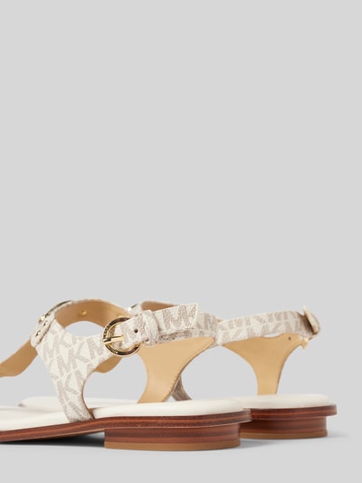 MICHAEL Michael Kors Sandale mit Label-Applikation Modell 'PLATE THONG' Offwhite 2