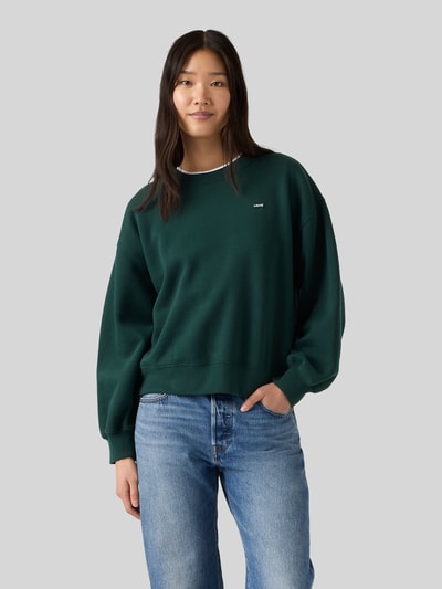 Levi's® Relaxed Fit Sweatshirt aus Baumwoll-Mix mit Logo-Stitching Dunkelgruen 4