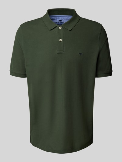 Fynch-Hatton Regular Fit Poloshirt mit Logo-Stitching Dunkelgruen 2