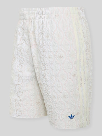 adidas Originals Szorty dresowe o kroju regular fit z aplikacją z logo Złamany biały 2