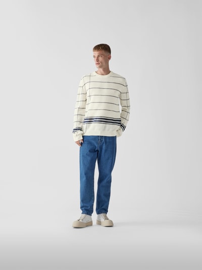 Maison Margiela Pullover mit Streifenmuster Ecru 1