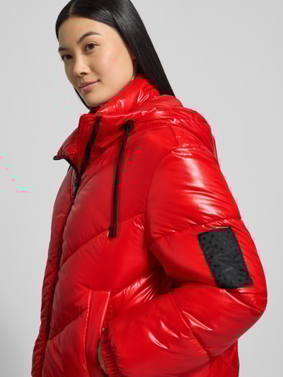 Marc Cain Regular fit gewatteerd jack met tweewegritssluiting Rood - 3