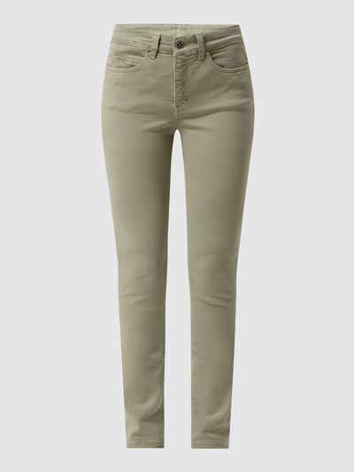 MAC Skinny fit jeans met stretch, model 'Dream' Olijfgroen - 2