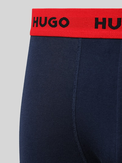 HUGO Legginsy z paskiem z logo model ‘LONG JOHN’ Granatowy 2