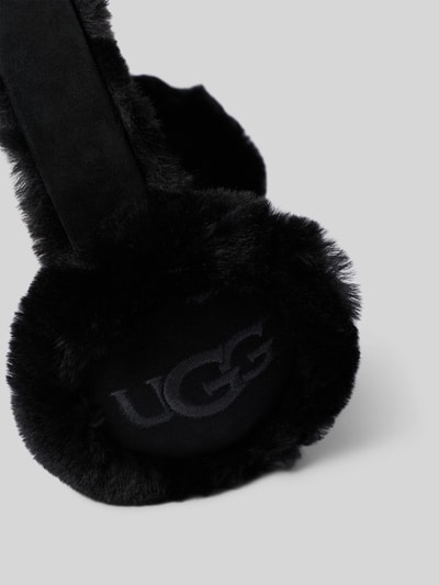 UGG Ohrenwärmer aus Lammfell mit Label-Stitching Black 2