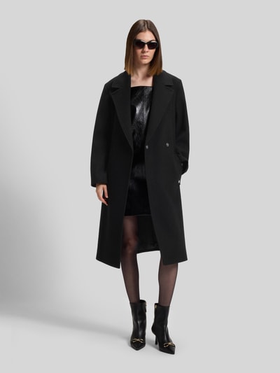 HUGO Regular fit lange jas met wol, model 'MELZY' Zwart - 1
