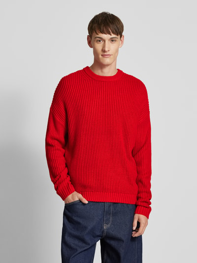 REVIEW Gebreide pullover met ronde hals Rood - 4