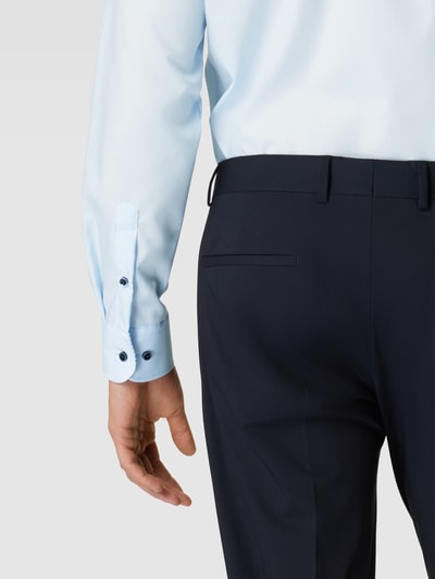 Eterna Slim Fit Businesshemd aus Popeline Bleu 3