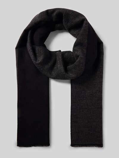 Christian Berg Men Sjaal met rafels Zwart - 1