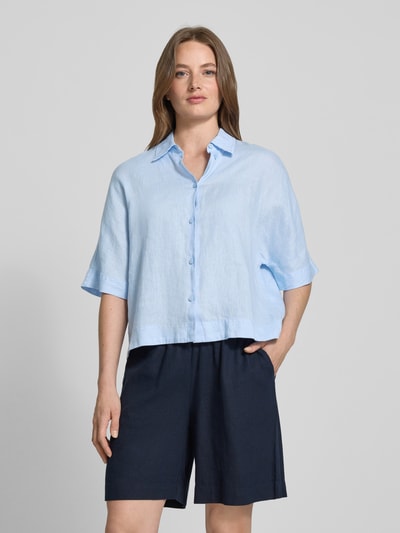 s.Oliver RED LABEL Relaxed Fit Bluse aus reinem Leinen Bleu 4