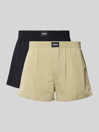 BOSS Bokserki z czystej bawełny model '2P BOXER S. CW PEACH' Trzcinowy 1