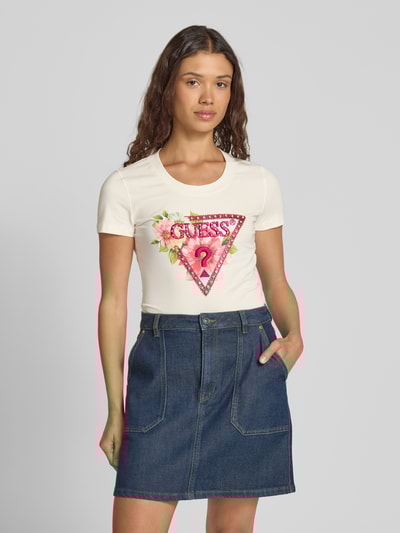 Guess T-shirt met labeldetail Wit - 4