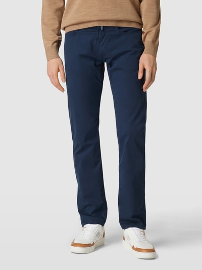 Pierre Cardin Broek met labeldetails, model 'Lyon' Marineblauw - 4