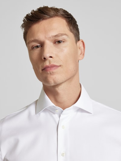 Profuomo Slim Fit Business-Hemd mit Haifischkragen Weiss 3