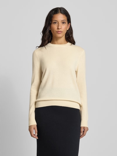 Jake*s Casual Strickpullover aus Kaschmir mit Rundhalsausschnitt Offwhite 4