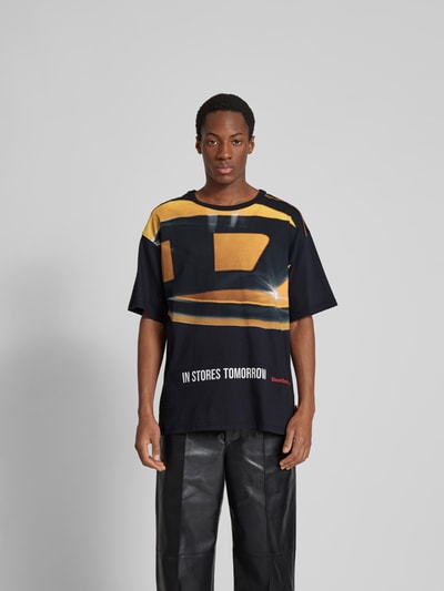 Diesel Oversized T-Shirt mit Statement-Print Dunkelgrau 4