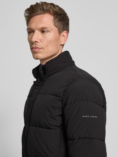 Pepe Jeans Regular Fit Steppjacke mit abnehmbarer Kapuze Modell 'JOBIAS' Black 3