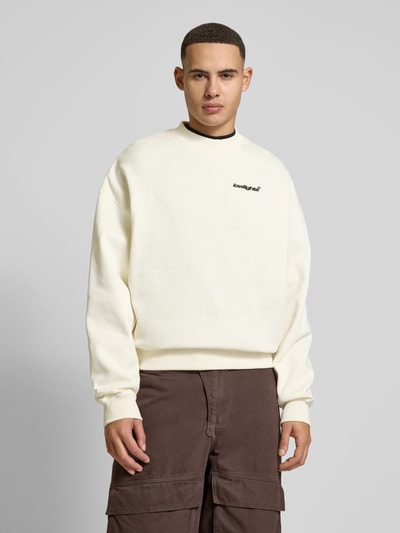 Low Lights Studios Oversized Sweatshirt mit Label-Stitching Offwhite 4