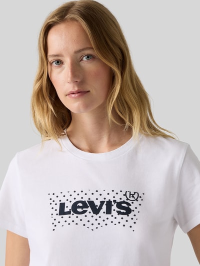 Levi's® Regular Fit T-Shirt aus reiner Baumwolle mit Logo-Print Weiss 3