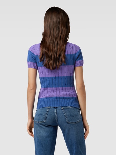 Polo Ralph Lauren Strickpullover mit Zopfmuster Violett 5