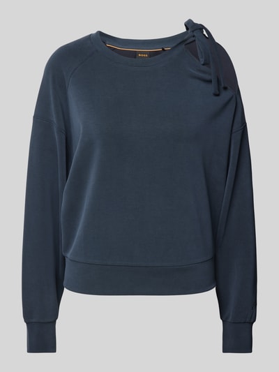 BOSS Orange Sweatshirt mit Schleifen-Detail Modell 'Eslita' Marine 2