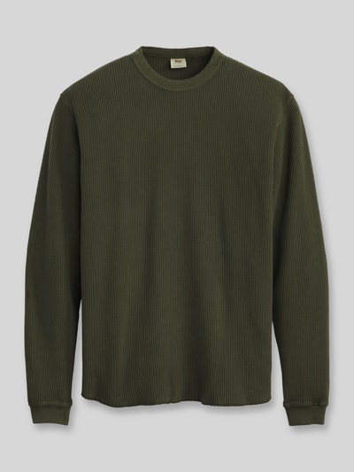 Levi's® Relaxed Fit Langarmshirt aus reiner Baumwolle Modell 'THERMAL TEE GARMEN' Khaki 2