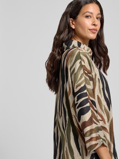 Apricot Relaxed fit jurk met wijde col Roestrood - 3