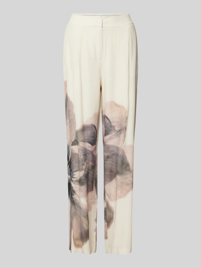 Jake*s Collection Stoffen broek met elastische band Ecru - 2