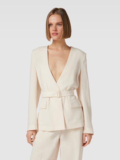 Calvin Klein Womenswear Blazer met klepzakken, model 'STRUCTURE TWILL' Offwhite - 4