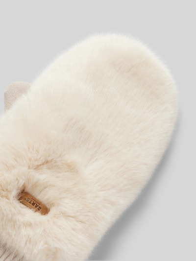 Barts Handschuhe mit Label-Detail Modell 'Fur Mitts' Offwhite 3