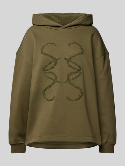 Smith and Soul Hoodie mit Label-Stitching Oliv 2