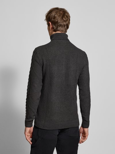 Blend Strickpullover mit Rollkragen Modell 'BASIM' Anthrazit 5