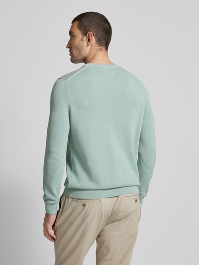 Marc O'Polo Strickpullover mit Label-Stitching Ocean 5