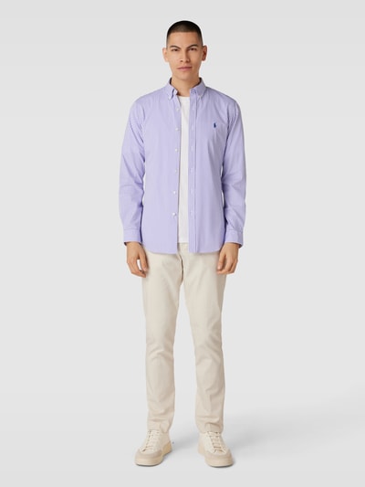 Polo Ralph Lauren Slim Fit Freizeithemd mit Streifenmuster Lavender 1