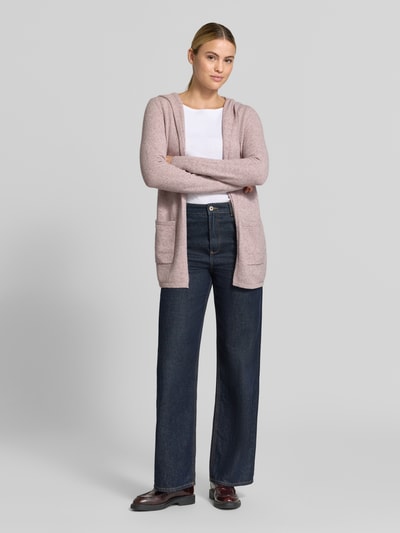 VERO MODA Regular Fit Cardigan mit Kapuze Modell 'DOFFY' Altrosa Melange 1